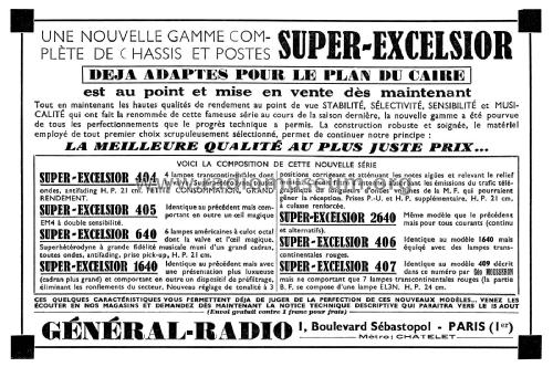 Super-Excelsior 405; Général-Radio - voir (ID = 1880178) Radio