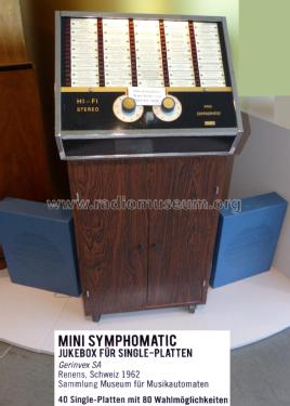 Mini Symphomatic Hi-Fi Stereo Jukebox für Single-Platten; Gerinvex; Renens (ID = 3087871) R-Player