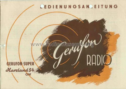 Harzland 54GW; Gerufon-Radio Walter (ID = 2661887) Radio