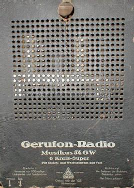 Musikus 54GW; Gerufon-Radio Walter (ID = 77650) Radio