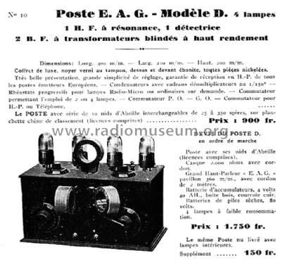 Modèle D ; Ginouvès, Éts. (ID = 1875144) Radio