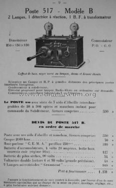 517 modèle B; Ginouvès, Éts. (ID = 1965661) Radio