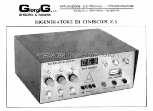 Rigeneratore di Cinescopi Z-3; Giorgi G. Giorgi & (ID = 1452351) Equipment