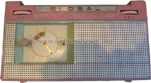 Eight Transistor Clock Radio GRC-715; Global Mfg. Co.; (ID = 1058898) Radio