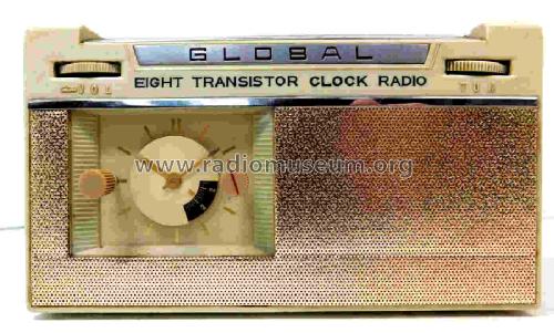Eight Transistor Clock Radio GRC-715; Global Mfg. Co.; (ID = 2995773) Radio