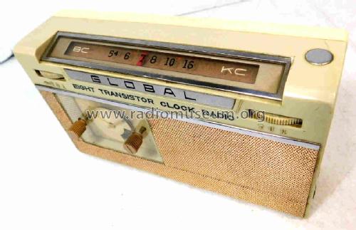Eight Transistor Clock Radio GRC-715; Global Mfg. Co.; (ID = 2995777) Radio