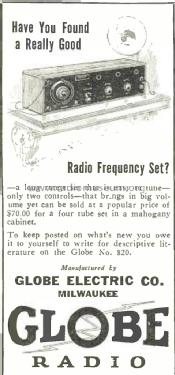 820; Globe Electric Co.; (ID = 1545396) Radio