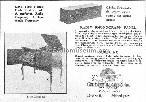 Globe Phono/Radio Combination Set ; Globe Radio Co.; (ID = 1247811) Radio