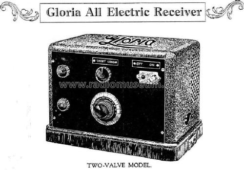 2 Valve ; Gloria Light Co. of (ID = 1918099) Radio