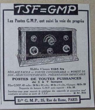 Scienta ; GMP G.M.P.; Paris (ID = 1478953) Radio