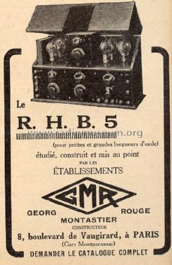 RHB5; GMR G.M.R., Georg, (ID = 756950) Radio