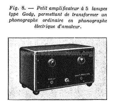 Amplificateur Phonographe à 5 lampes ; Gody, Abel; Amboise (ID = 2016651) Ampl/Mixer