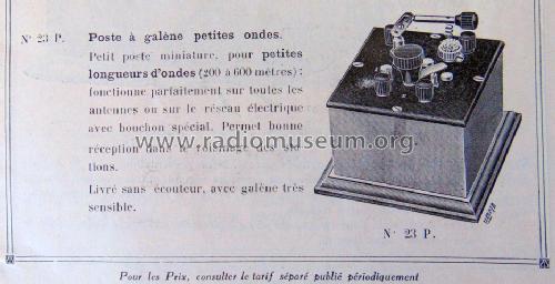 Poste à Galène Petites Ondes No. 23 P; Gody, Abel; Amboise (ID = 1848935) Crystal