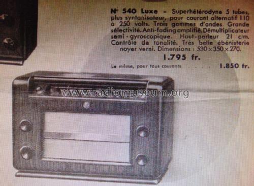 Luxe 540; Gody, Abel; Amboise (ID = 1910467) Radio