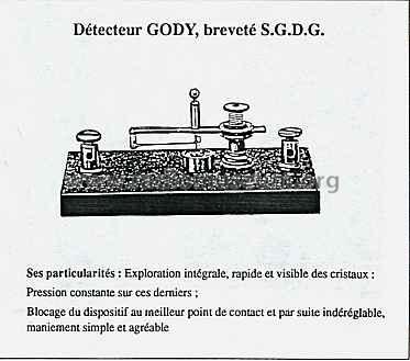 détecteur à deux cristaux sur socle; Gody, Abel; Amboise (ID = 89222) Radio part