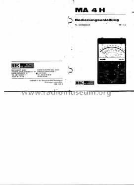 Vielfachmessgerät MA-4H; Metrawatt, BBC Goerz (ID = 1199142) Equipment