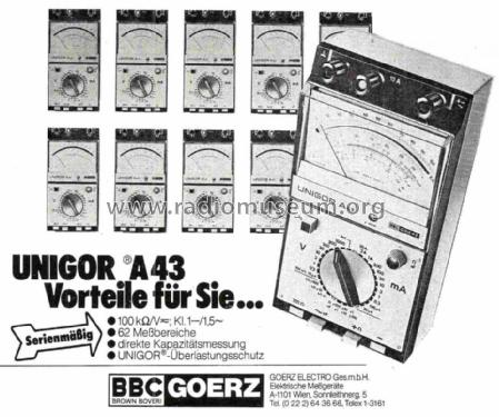 Unigor A43; Goerz Electro Ges.m. (ID = 781143) Equipment