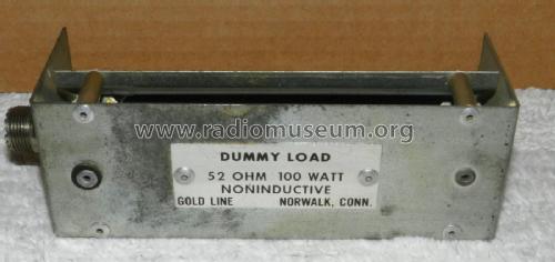 Dummy Load 52 ohm 100 watt Noninductive; Gold Line; Norwalk, (ID = 2684541) Equipment