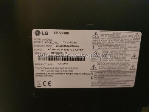 32LV2500; Gold Star Co., Ltd., (ID = 2906882) Television