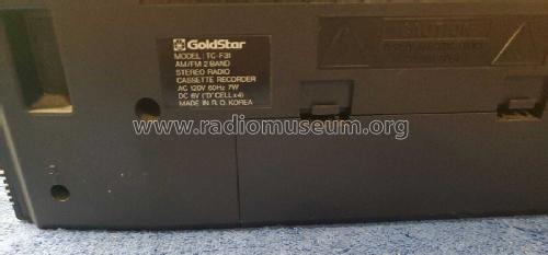 AM/FM Stereo Radio Cassette Recorder TC-F31 Stereo System; Gold Star Co., Ltd., (ID = 2985878) Radio