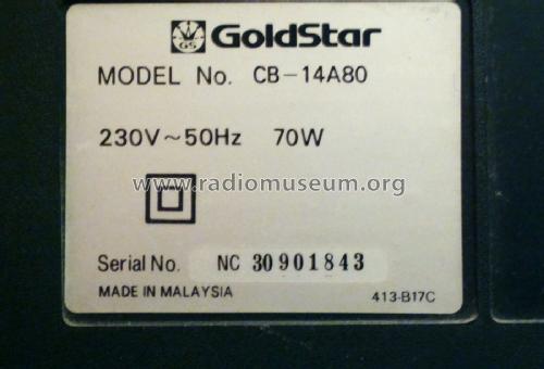 Colour Television CB-14A80; Gold Star Co., Ltd., (ID = 1836265) Télévision