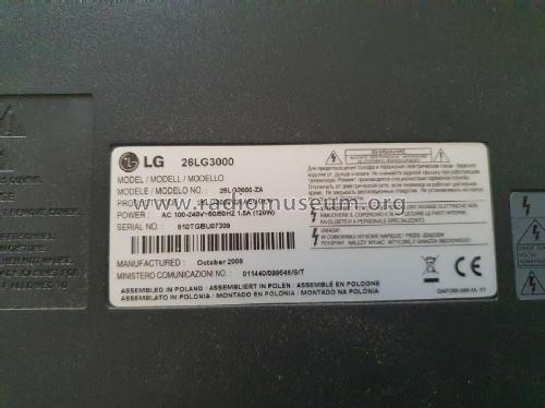 TVC LCD 26LG3000; Gold Star Co., Ltd., (ID = 2954547) Televisore