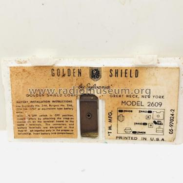 All Transistor by Sylvania 2609; Golden Shield; Great (ID = 2803205) Radio