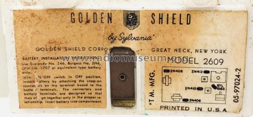 All Transistor by Sylvania 2609; Golden Shield; Great (ID = 2817871) Radio