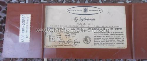 Gloritone by Sylvania 6011; Golden Shield; Great (ID = 3045697) Radio