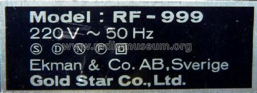 RF-999; Gold Star Co., Ltd., (ID = 691657) Radio