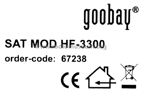 Audio- Videomodulator SAT MOD HF-3300; Goobay, Wentronic; (ID = 1679520) Commercial Tr