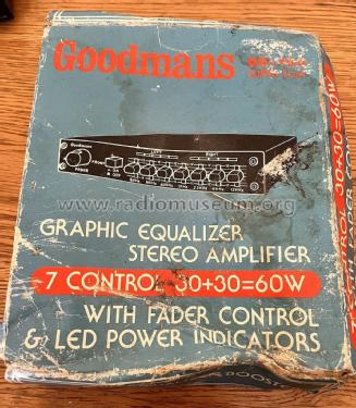 Graphic Equalizer Stereo Amplifier DE-100X Super Slim; Goodmans Industries (ID = 2863173) Ampl/Mixer