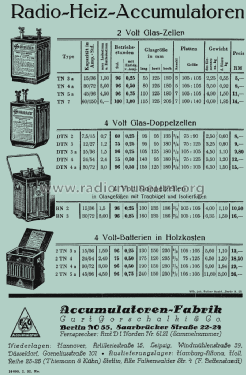 Radio-Heiz-Accumulator 2TN3a; Gorschalki & Co., (ID = 1570911) Power-S