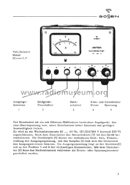 Pantam Konstanter T4 33 2; Gossen, P., & Co. KG (ID = 3037239) Equipment