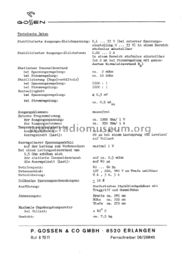 Pantam Konstanter T4 33 2; Gossen, P., & Co. KG (ID = 3037244) Equipment