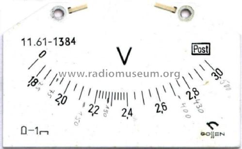 Voltmeter Post ; Gossen, P., & Co. KG (ID = 1206043) Equipment