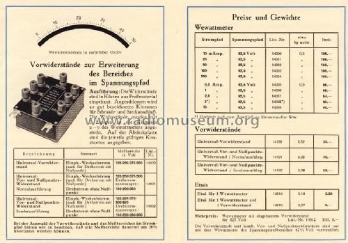 Wewattmeter ; Gossen, P., & Co. KG (ID = 1253318) Equipment