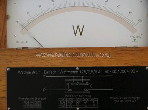 Wechselstrom-Einfach Wattmeter ; Gossen, P., & Co. KG (ID = 1308405) Ausrüstung