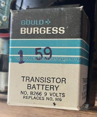 Gould Transistor Battery B266 9 Volts; Burgess Battery Co.; (ID = 2900065) Power-S