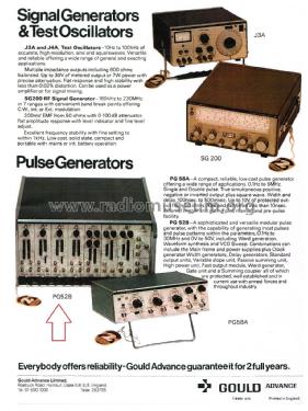 Pulse Generator PG 52B; Gould Advance Ltd.; (ID = 2781894) Ausrüstung