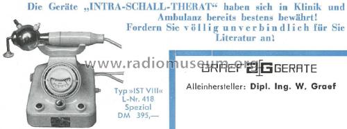 Intra-Schall-Therat Typ VIII; Graef, W., Dipl.-Ing (ID = 2784637) Medicine