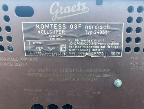Komtess Vollsuper 03F 240651; Graetz, Altena (ID = 2444367) Radio