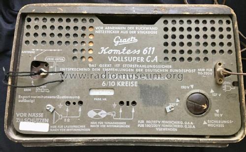 Komtess 611 CA; Graetz, Altena (ID = 2580561) Radio