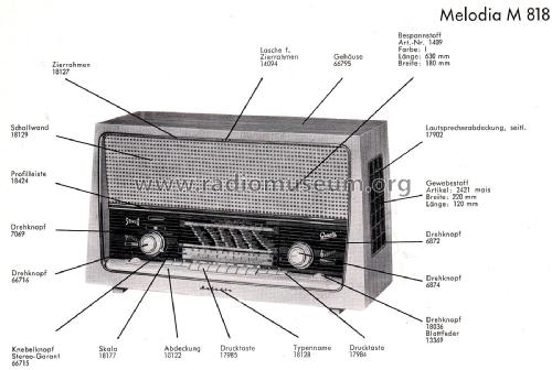 Melodia M818; Graetz, Altena (ID = 2886392) Radio