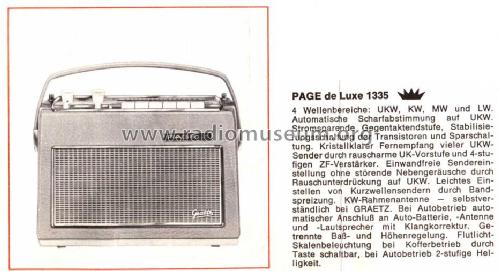 Page de Luxe 1335; Graetz, Altena (ID = 763601) Radio