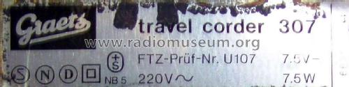 Travel Corder 307; Graetz, Altena (ID = 1901762) Radio