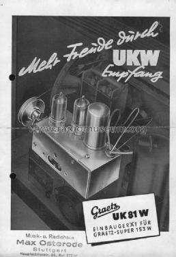 UKW-Einbaugerät UK81W; Graetz, Altena (ID = 915324) Converter