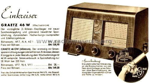 46GW; Graetz Radio, Berlin (ID = 2683819) Radio