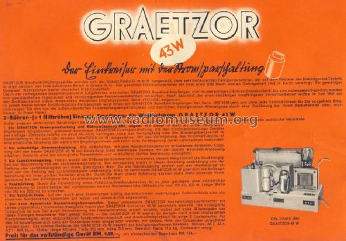 Graetzor 43W; Graetz Radio, Berlin (ID = 1270810) Radio