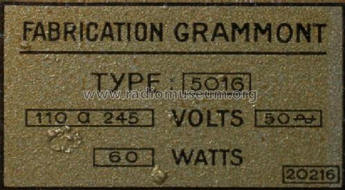 5016; Grammont Radiofotos, (ID = 720711) Radio